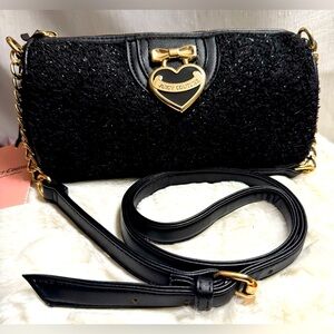 NEW Juicy Couture Black Roll Crossbody Bag